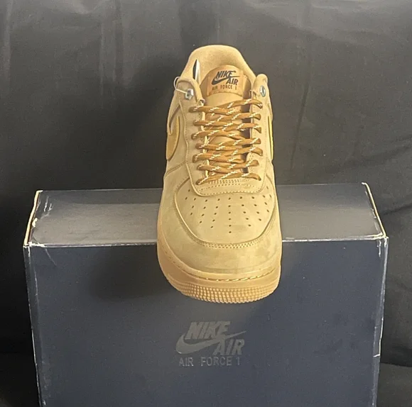 Men's Nike Air Force One '07 WB Low Flax/Wheat-Gum Light Brown AF1 New